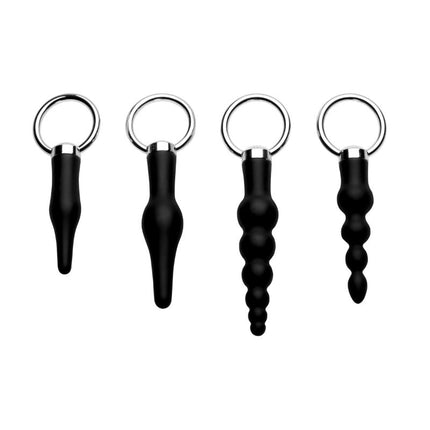 Silicone Anal Ringed Rimmer Set - 4 Piece - Sex Toys