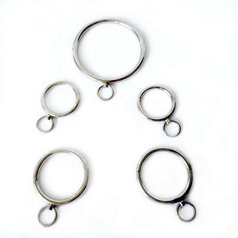 Rouge Stainless Steel Cuffs and Collar - 5 Piece Set - BDSM Gear