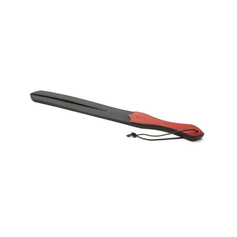 665 Viper Tawse Leather Slapper - Black and Red - Kink Store
