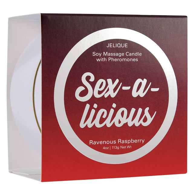 Jelique Pheromone Massage Candle Sex-A-Licious Raspberry 4oz