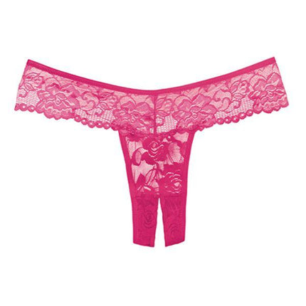 Adore Chiqui Love Crotchless Thong Lace Panty - One Size - Fetishwear and Lingerie