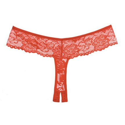 Adore Chiqui Love Crotchless Thong Lace Panty - One Size - Fetishwear and Lingerie