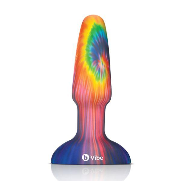 b-Vibe Peace & Love Tie-Dye Remote Control Rimming Plug - Sex Toys