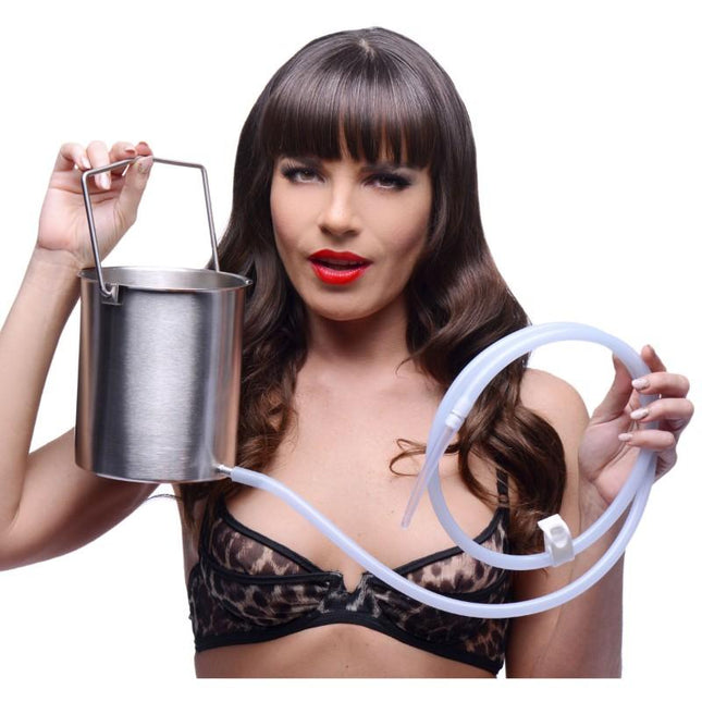 CleanStream Premium Enema Bucket Kit with Silicone Hose - Sex Toys