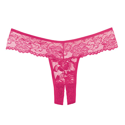 Adore Chiqui Love Crotchless Thong Lace Panty - One Size - Fetishwear and Lingerie