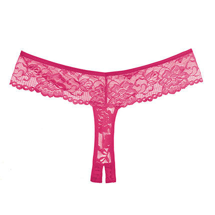 Adore Chiqui Love Crotchless Thong Lace Panty - One Size - Fetishwear and Lingerie