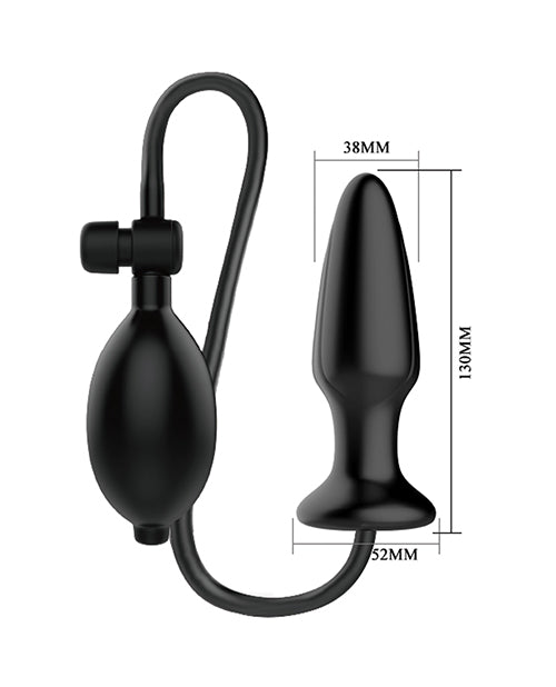 Mr. Play Inflatable Anal Plug - Black - Sex Toys