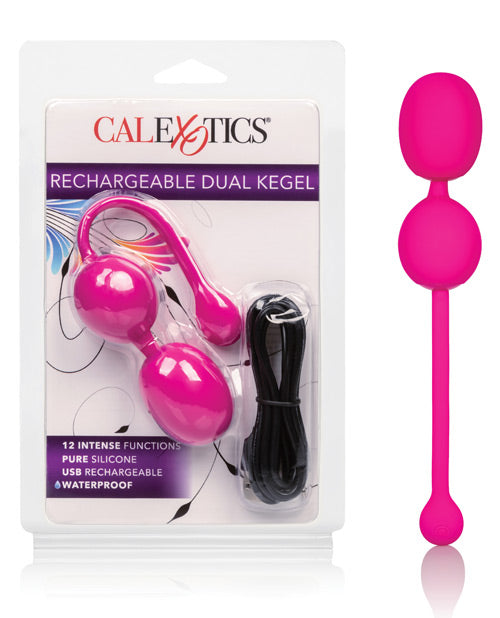 Rechargeable Silicone Vibrating Dual Kegel Exerciser - Sex Toys