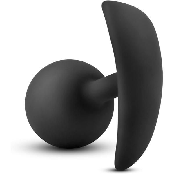 Luxe Wearable Round Vibra Plug - Black - Sex Toys