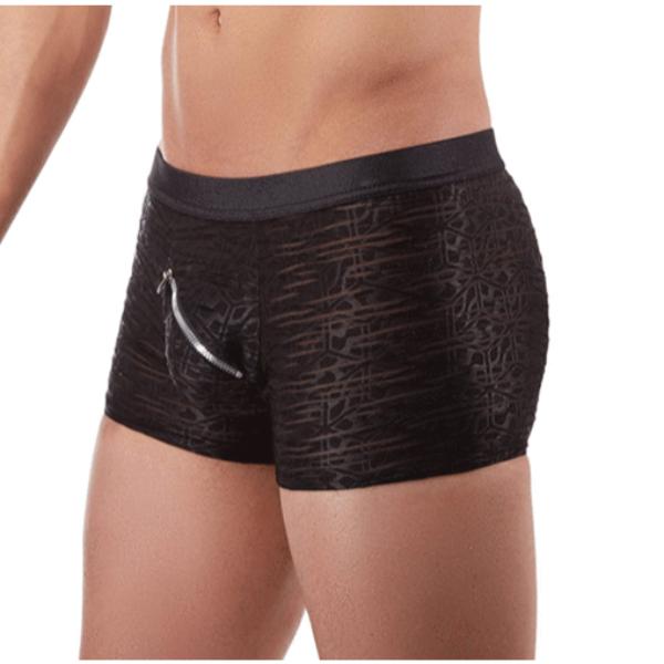 Male Power Zip It Textured Zip Pouch Short - XL - Fetishwear and Lingerie
