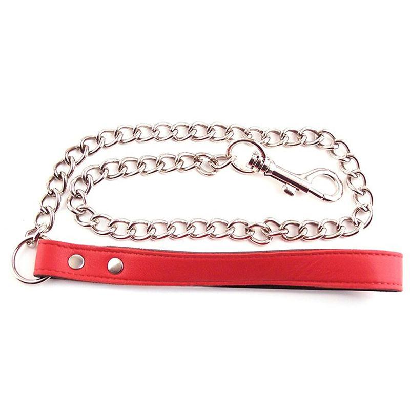 Rouge Leather Leash - Red - BDSM Gear