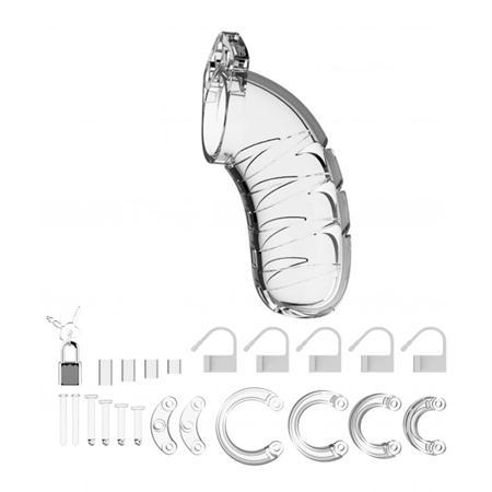 ManCage Chastity 4.5 Inch Cock Cage Model 04 - Transparent - BDSM Gear