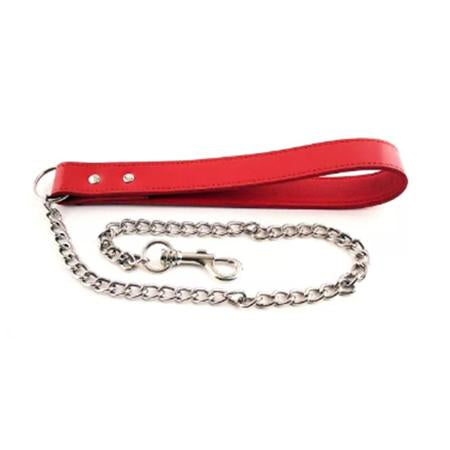 Rouge Dog Leash With Chain - Red - BDSM Gear