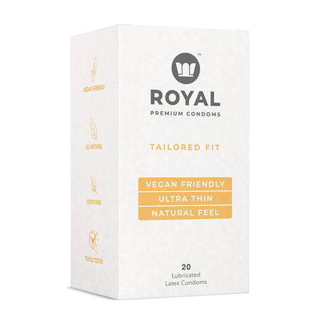 Royal Condom Tailored Fit Vegan Condoms 20-Pack