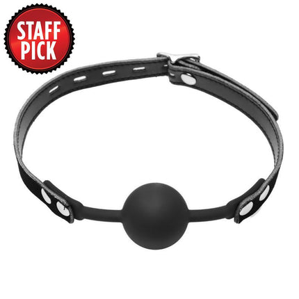 Premium Hush Locking Silicone Comfort Ball Gag - BDSM Gear