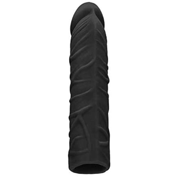 Realrock Skin-Like Black Penis Extender - Sex Toys