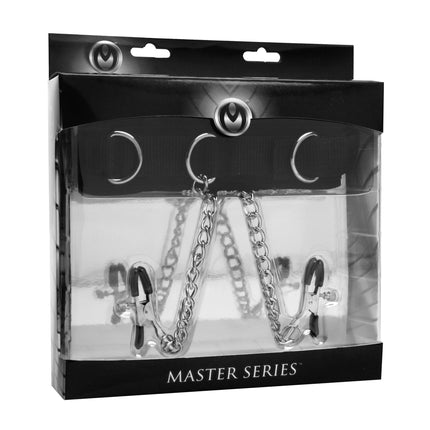 Submission Collar and Nipple Clamp Union - BDSM Gear