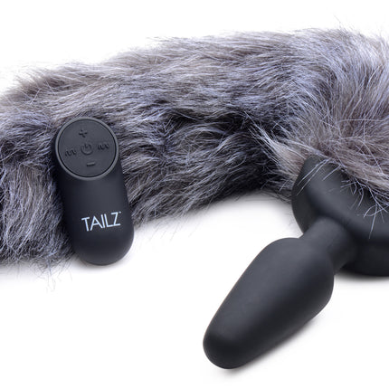 Remote Control Vibrating Fox Tail Anal Plug - Sex Toys