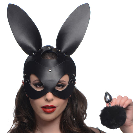 Bunny Tail Anal Plug and Mask Set - BDSM Gear