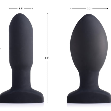 Swell Missile Remote Control Inflatable 10X Vibrating Silicone Anal Plug - Sex Toys