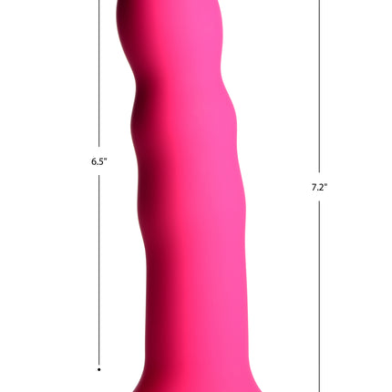 Squeezable Wavy Dildo - Thermo-Reactive "Memory" Silicone - Sex Toys