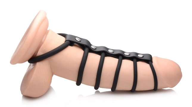 6 Ring Silicone Chastity Device - BDSM Toys