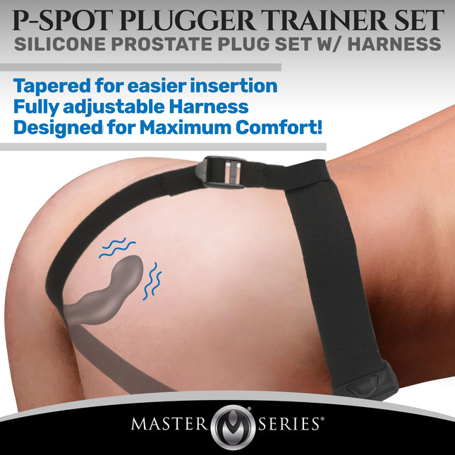 P-Spot Plugger 28X Silicone Prostate Plug with Comfort Harness and Remote Control - Sex Toys