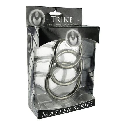 Trine Steel Cock Ring Set - Sex Toys