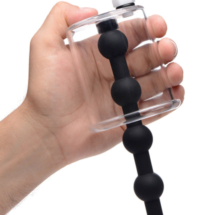 Rosebud Anal Cylinder with Beaded Silicone Insert - Sex Toys