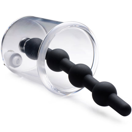 Rosebud Anal Cylinder with Beaded Silicone Insert - Sex Toys
