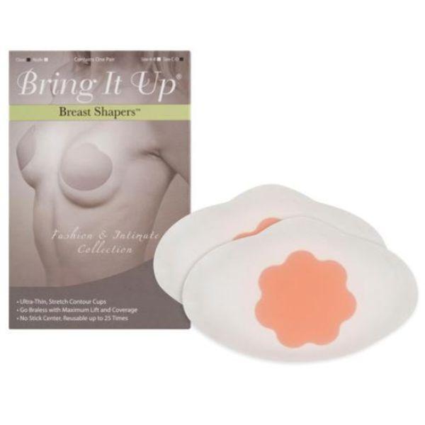 Bring It Up Breast Shapers - Reusable C-D Cup - Clear - Fetishwear and Lingerie