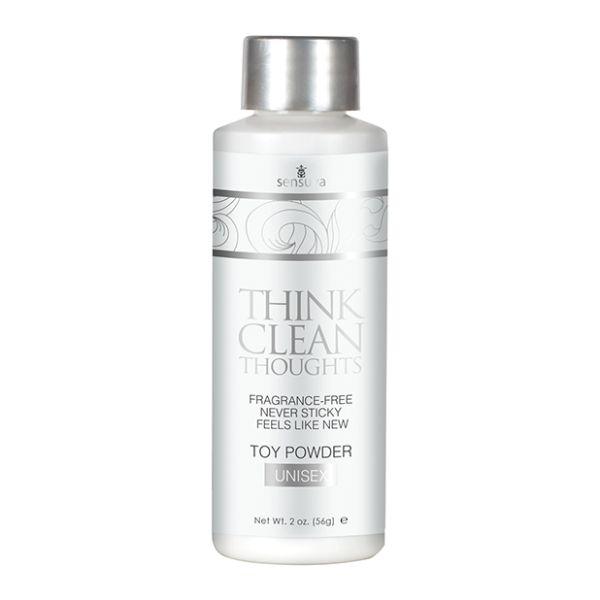 Sensuva Think Clean Thoughts Toy Powder - 2 Oz - Lube, Toy Care and Better Sex