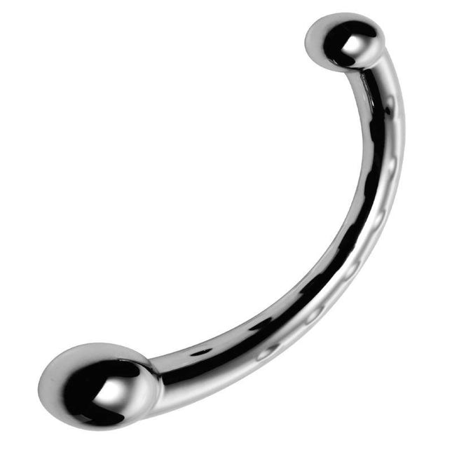 The Chrome Crescent Dual Ended Steel Dildo - Sex Toys