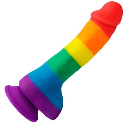 Thick Rick Pride Rainbow Silicone Dildo - Sex Toys