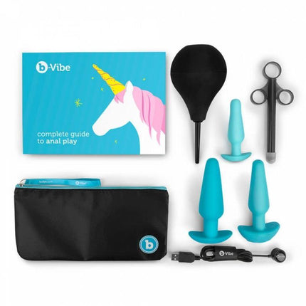 b-Vibe Anal Training and Education Set - Teal - Sex Toys