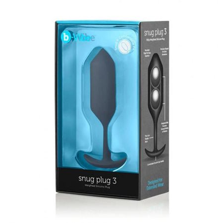 b-Vibe Snug Plug 3 Weighted Silicone Butt Plug - Kink Store