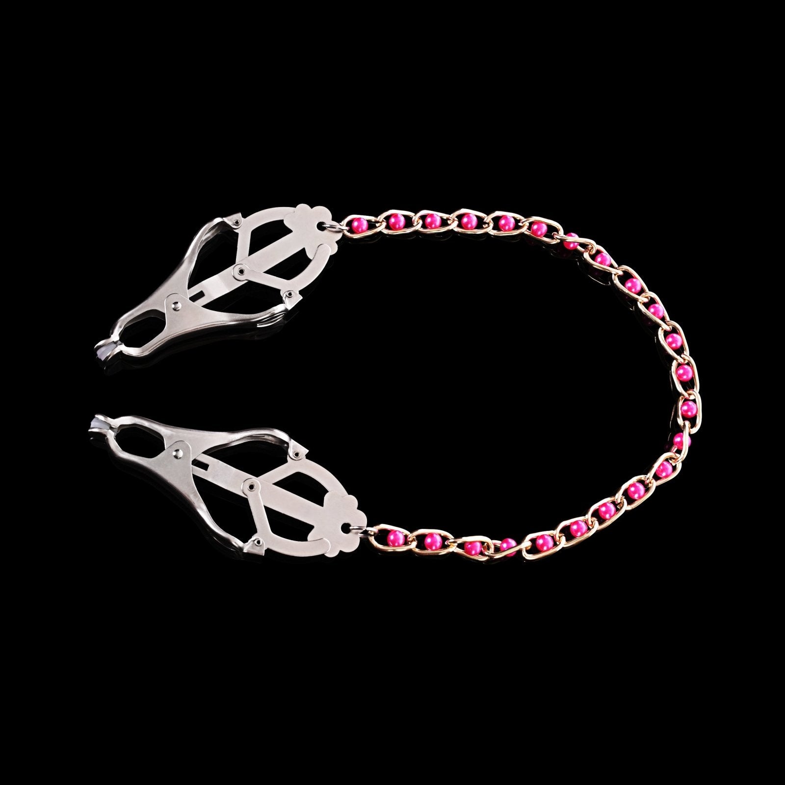 Clover Clamps with Red Ball Chain By Kink | KinkStore – Kink Store