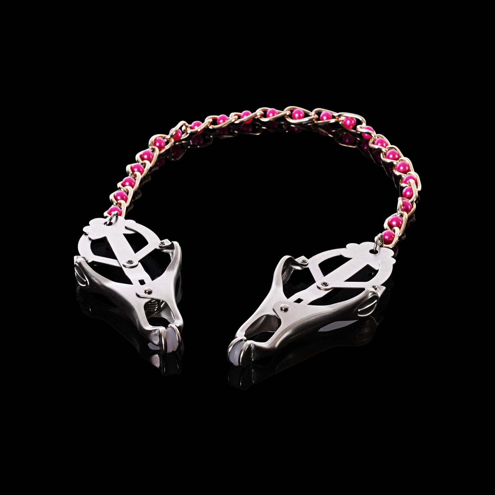 Clover Clamps with Red Ball Chain By Kink | KinkStore – Kink Store