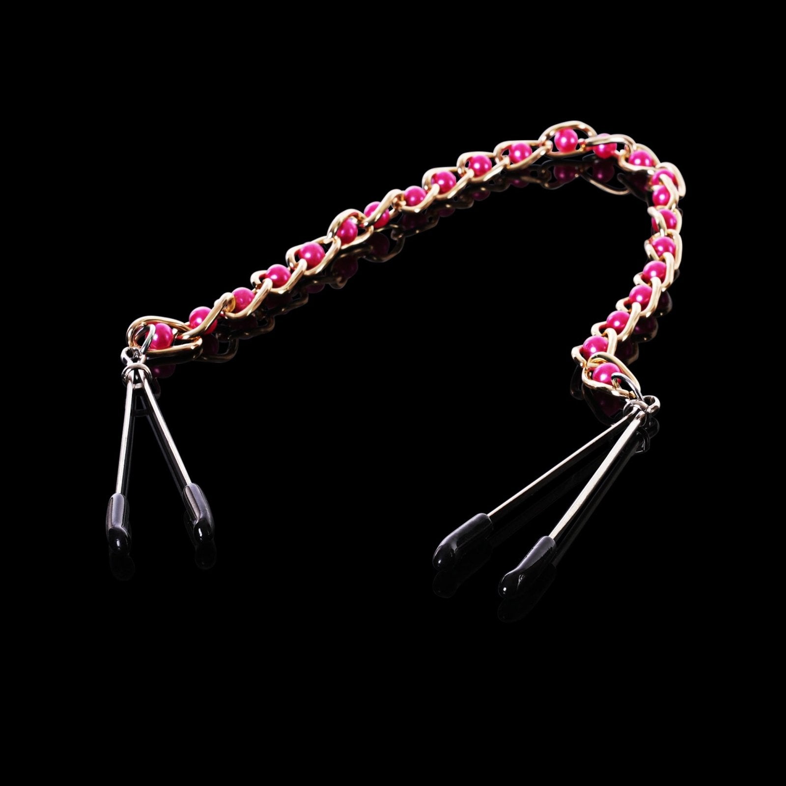 Nipple Clamps with Red Ball Chain By Kink | KinkStore – Kink Store