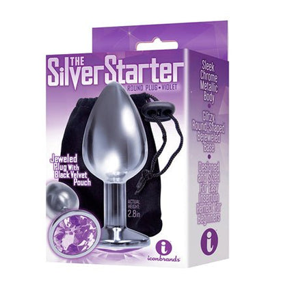 Bejeweled Stainless Steel Plug - The Silver Starter - Kink Store