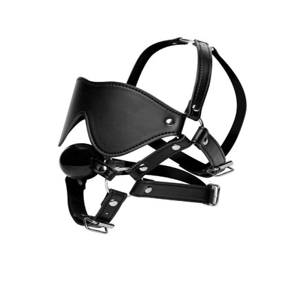 Blindfold Harness and Ball Gag - Kink Store