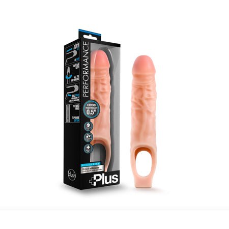Blush Performance Plus Silicone Cock Sheath Penis Extender - Pale - Kink Store