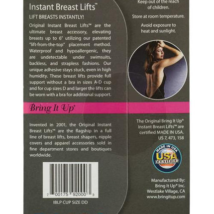 Bring It Up Plus Size Breast Shapers - Reusable D Cup and Larger - Pale - Kink Store
