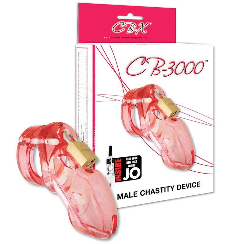 CB-3000 Male Chastity Cage - Pale Pink - Kink Store