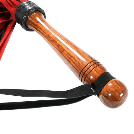 Core By Kink 30" Calf Suede Leather Flogger with Designer Wood Handle - Kink Store