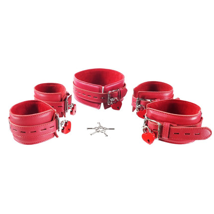 Core By Kink 5 Piece Leather Collar Cuff Set - Kink Store