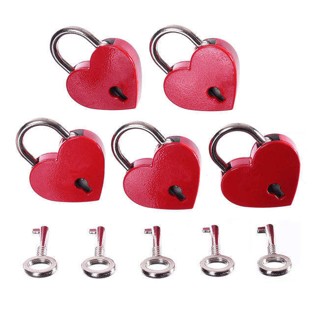 Core By Kink Love Padlocks, Set of 5, Red - Kink Store