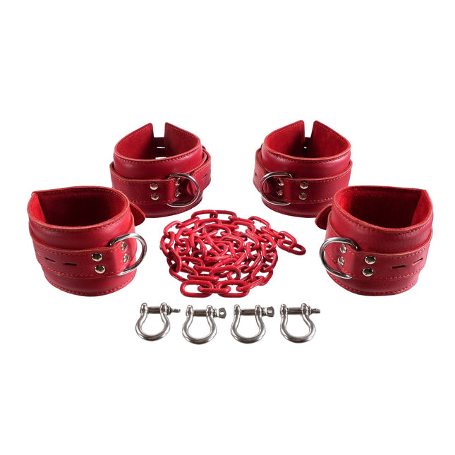 Core By Kink Red Leather Chained Hogtie Set - Kink Store