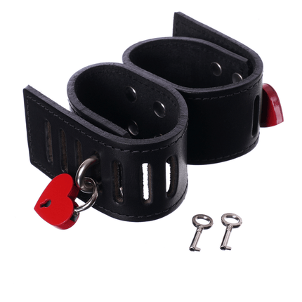 Core By Kink Secure Leather Cuff with 2 Love Locks - Kink Store