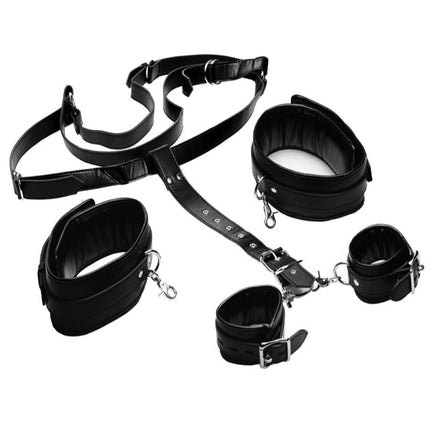 Deluxe Thigh Sling Harness With Wrist Cuffs - Kink Store